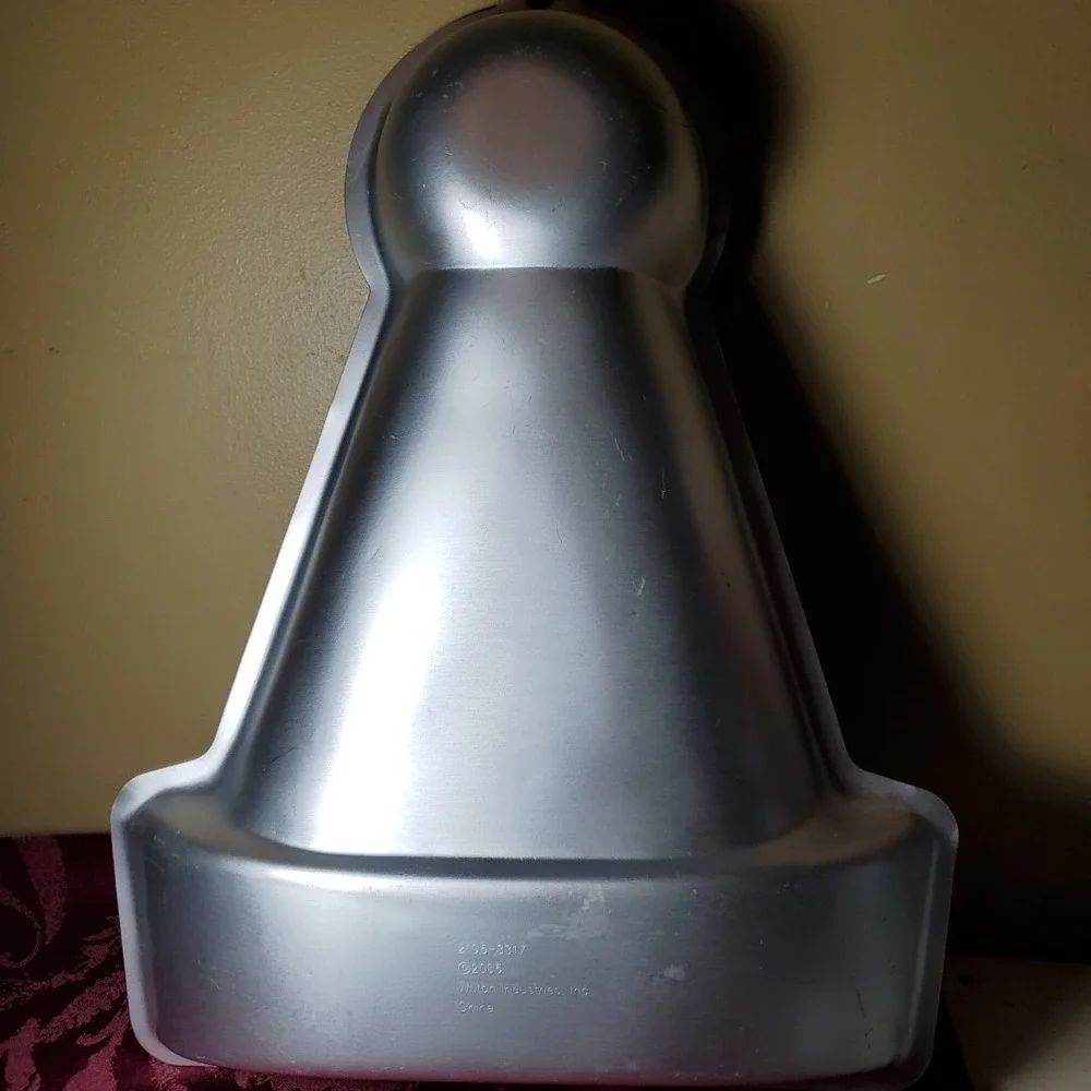 Wilton 13in Party Hat Cake Pan Silver Aluminum 2105-3317 Birthday Novelty
